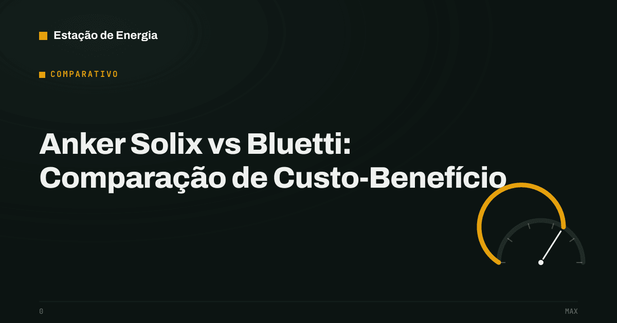 Capa do comparativo Anker SOLIX vs BLUETTI: qual comprar no Brasil — Estação de Energia