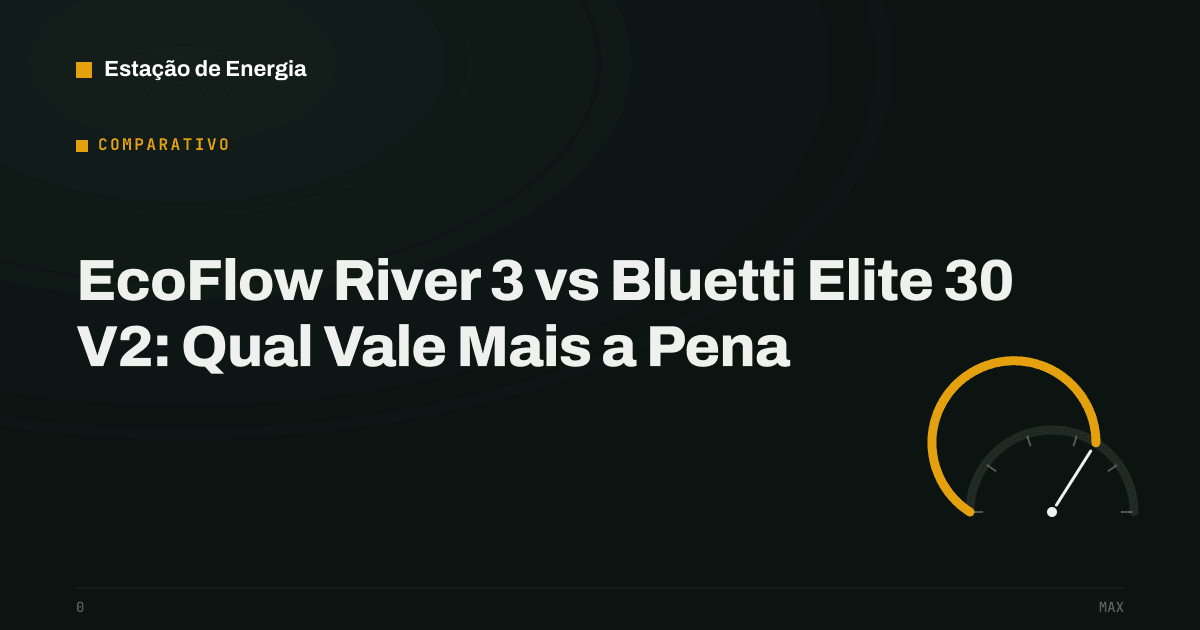 Capa do comparativo EcoFlow River 3 vs Bluetti Elite 30 V2 — Estação de Energia