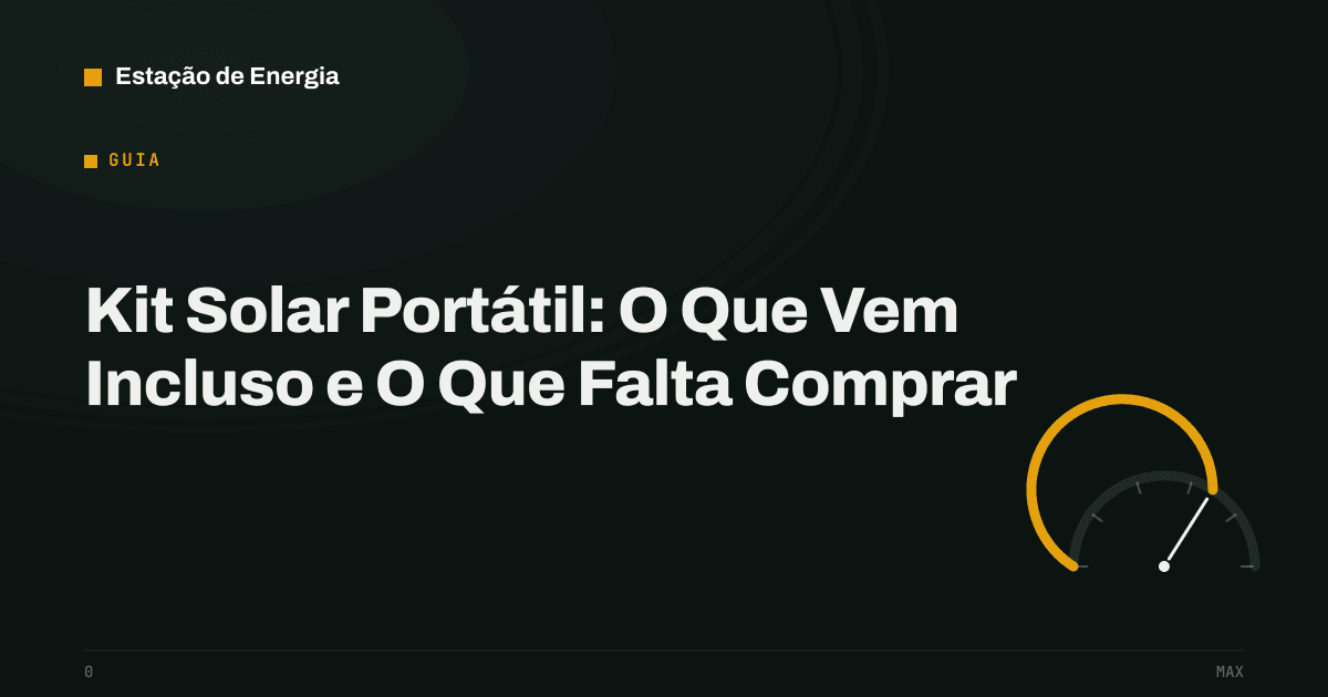 Capa do guia kit solar portátil: o que vem incluso e o que falta comprar
