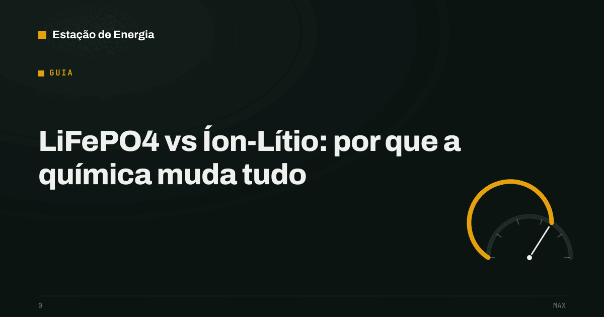 Capa do guia LiFePO4 vs íon-lítio: qual bateria dura mais numa power station