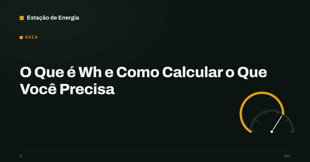 Capa do guia: O Que é Wh e Como Calcular o Que Você Precisa — Estação de Energia