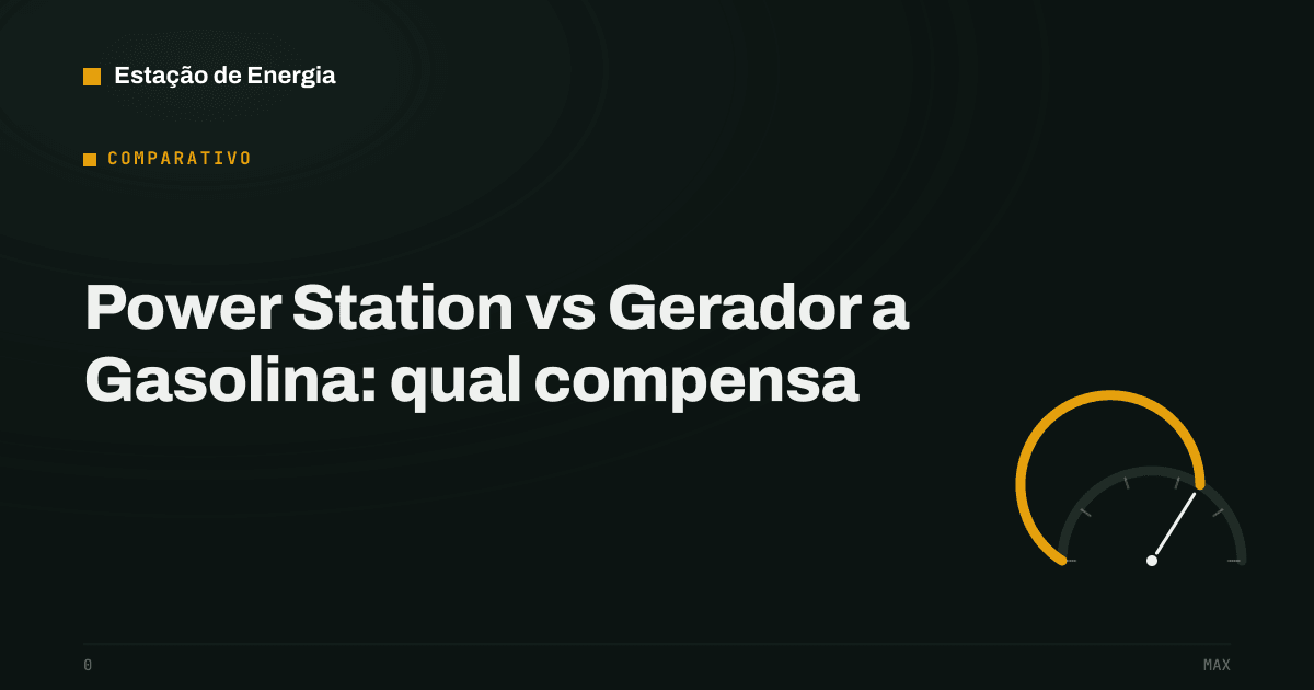 Capa do comparativo power station ou gerador a gasolina